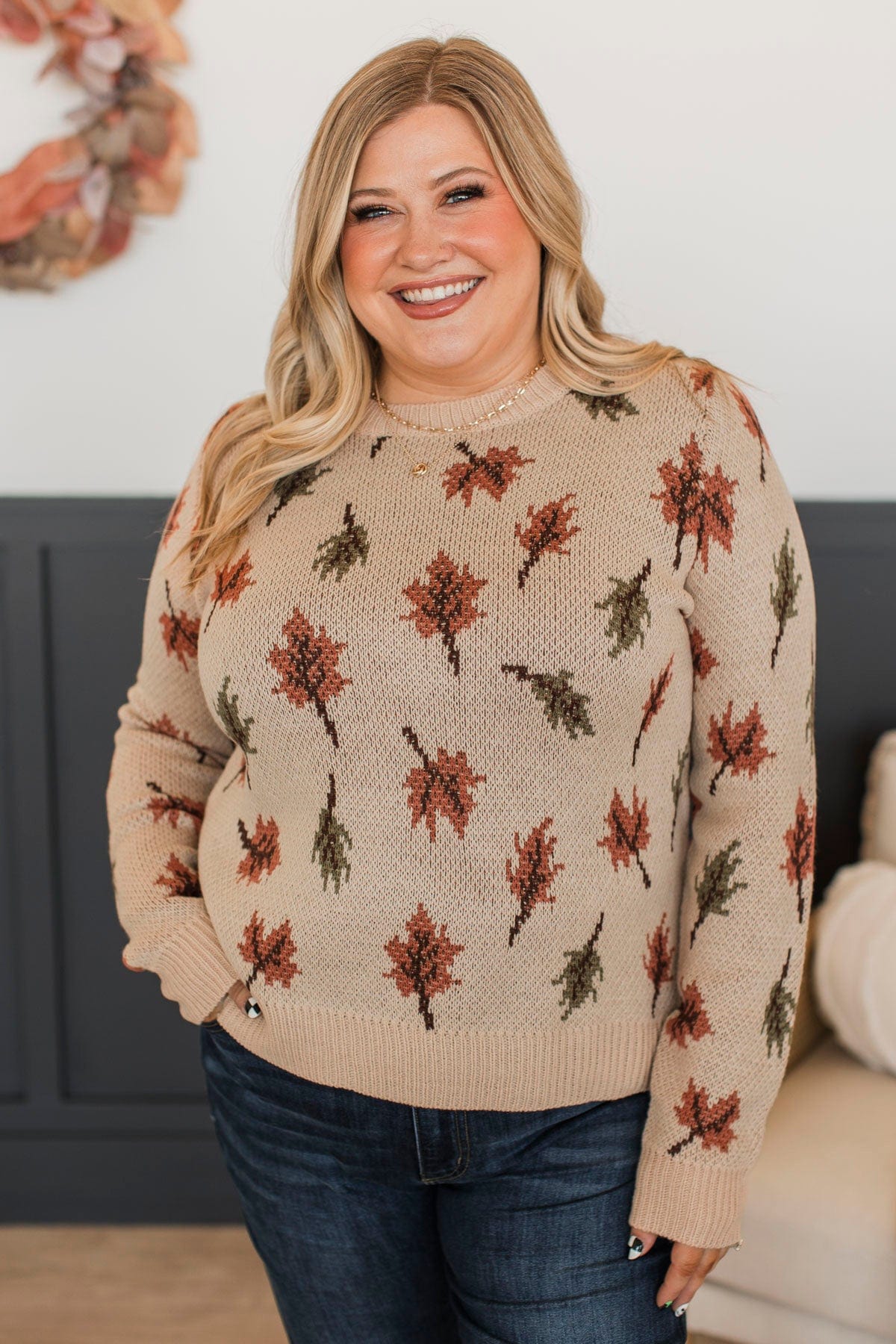 Essence Of Autumn Knit Sweater- Oatmeal