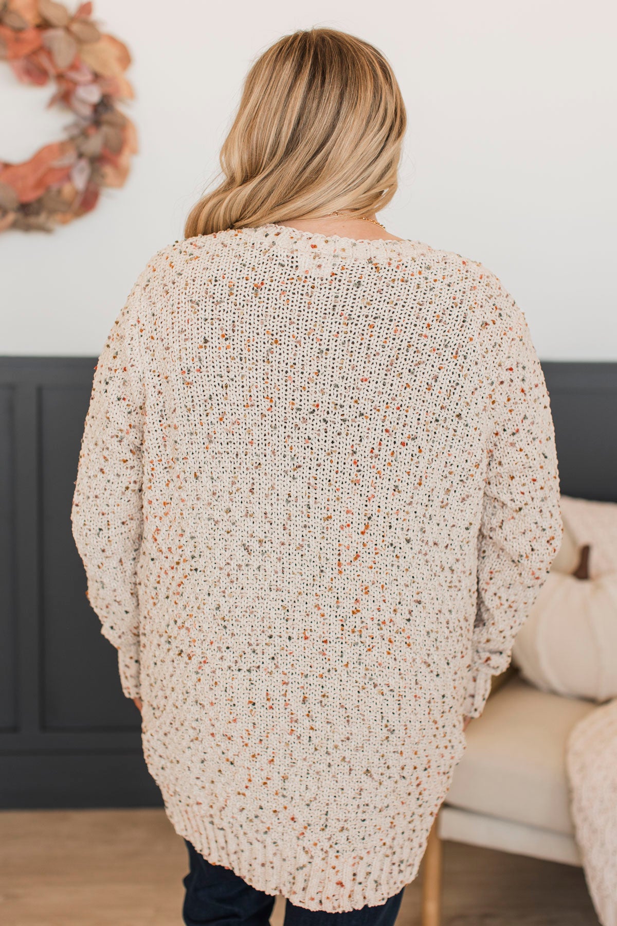 Wondrous Feelings Popcorn Cardigan- Cream