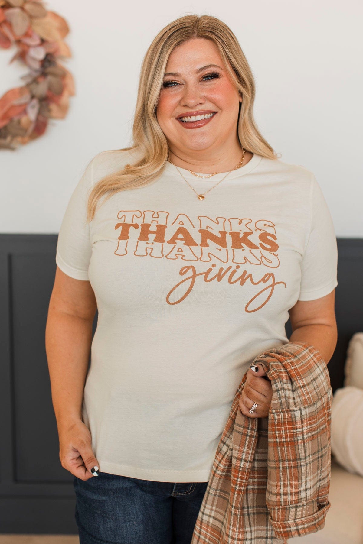 "Thanksgiving" Graphic Tee- Cream