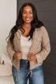 Brisk Morning Lightweight Zip Up Jacket- Taupe