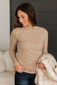 Make You Better Mock Neck Top- Mocha