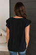 Mostly Memories Ruffle Blouse- Black