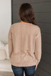 Call Me Later Long Sleeve Top- Camel