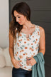 Peaceful Mornings Floral Tank Top- Ivory Floral