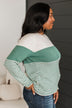 Days Gone By Color Block Sweater- Light Jade