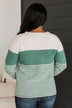 Days Gone By Color Block Sweater- Light Jade