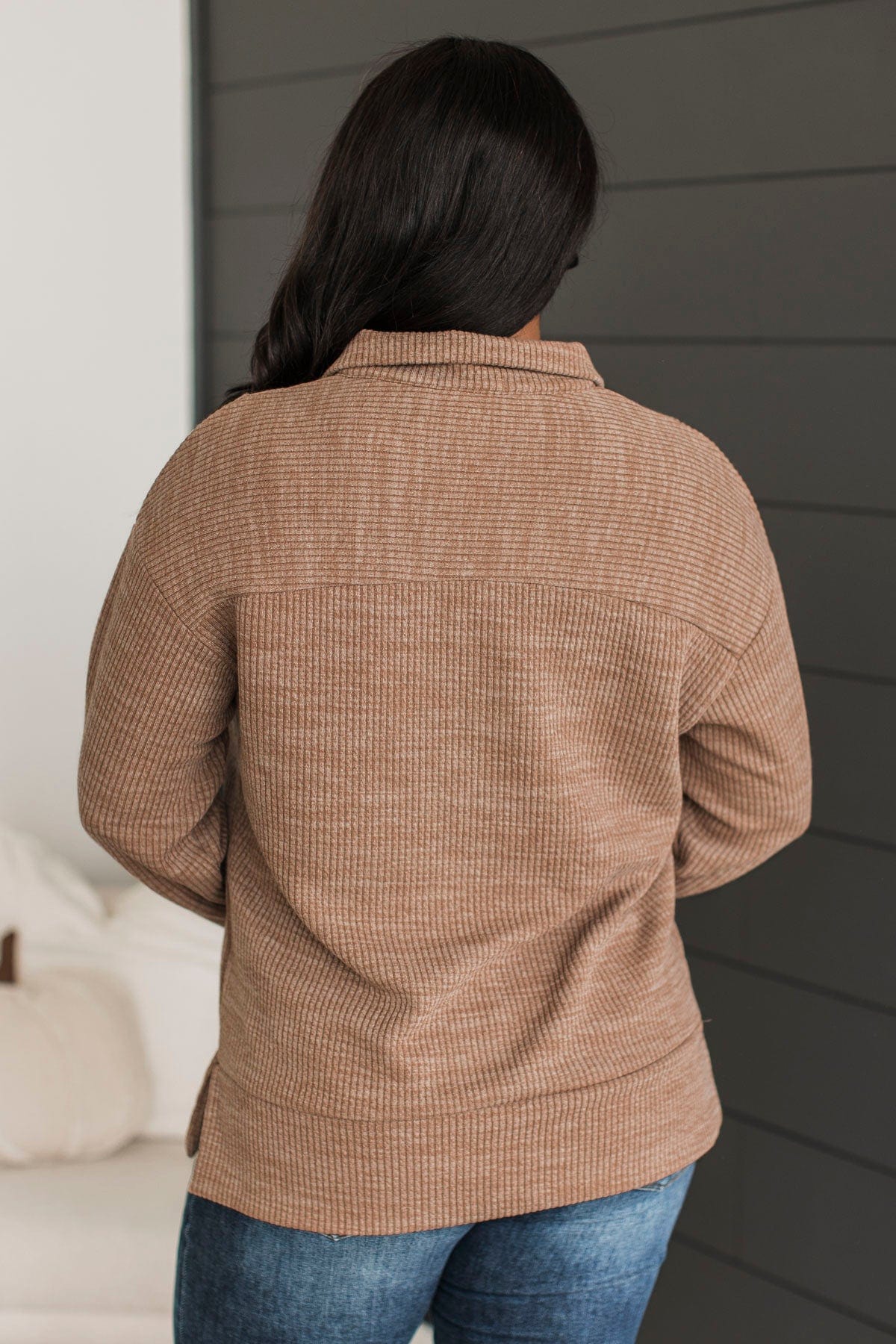 Calling To You Knit Pullover Top- Mocha