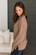 Calling To You Knit Pullover Top- Mocha