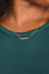 "Mama" Script Necklace- Gold