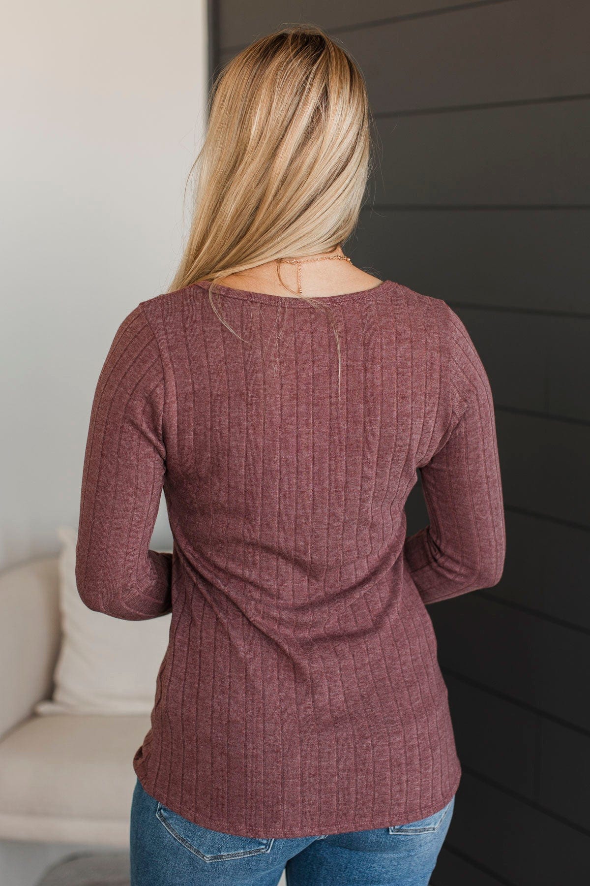 At My Best Knit Henley Top- Clay