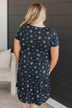 See For Myself Floral Dress- Navy & Rust