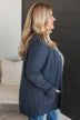 Any Time Now Knit Cardigan- Navy