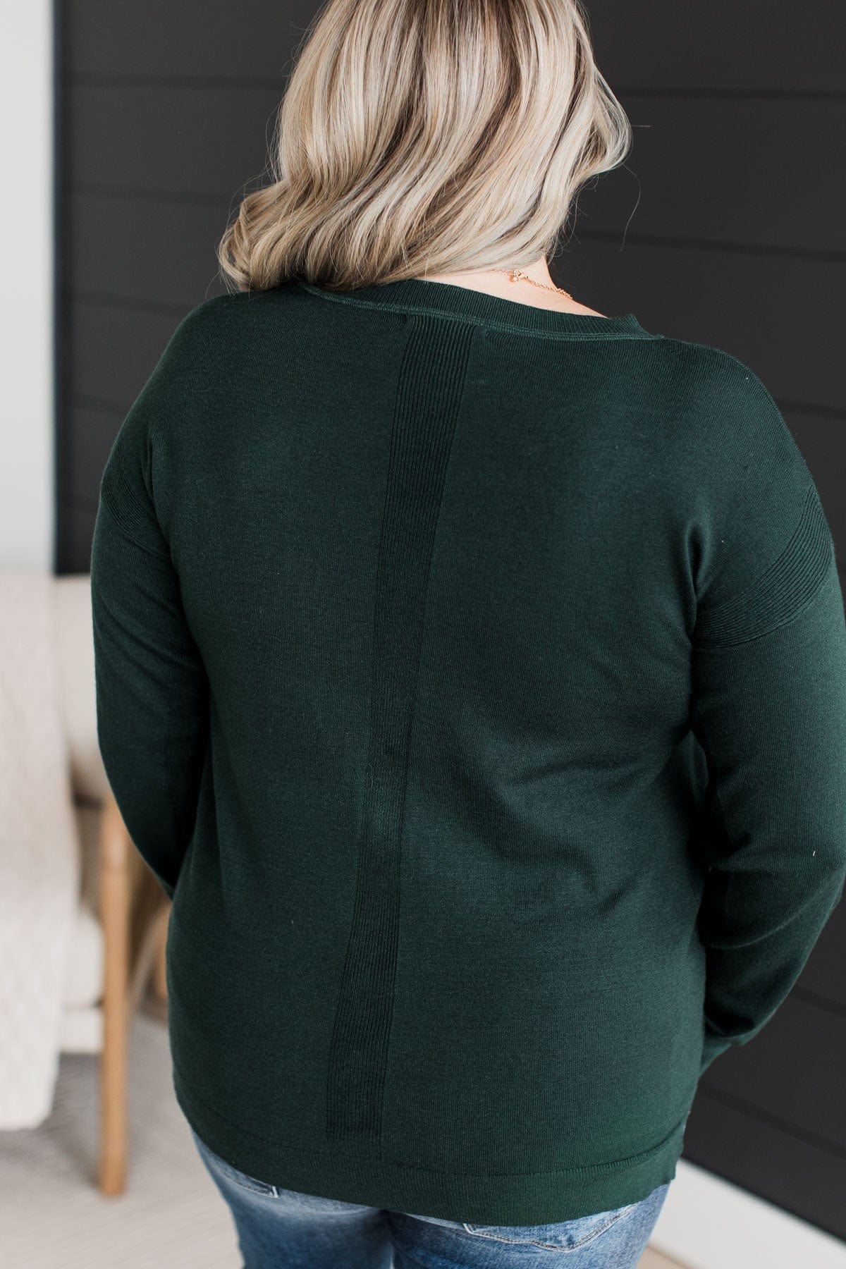 Unforgettable Feeling Knit Sweater- Forest Green