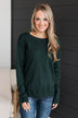 Unforgettable Feeling Knit Sweater- Forest Green