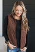 Beyond Comparison Puffer Vest- Dark Mocha