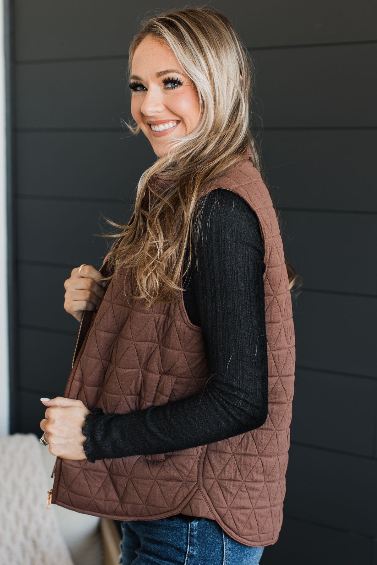 Beyond Comparison Puffer Vest- Dark Mocha – The Pulse Boutique