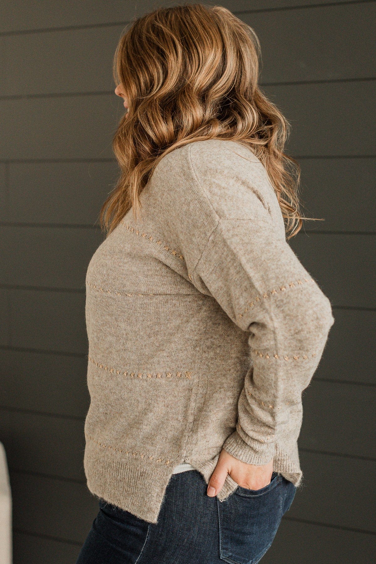 Watch Them Swoon Knit Sweater- Mocha