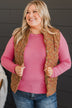 Favorite Of All Floral Puffer Vest- Burnt Gold