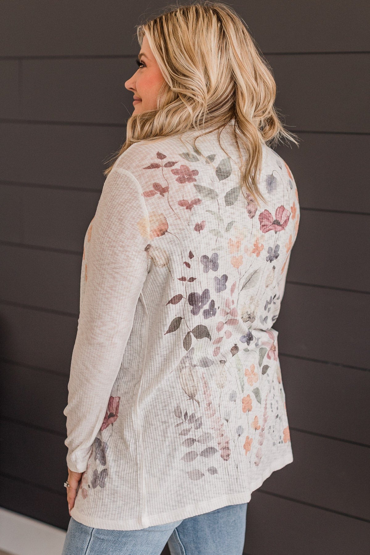 Happiness Guaranteed Floral Knit Cardigan- Peach & Sage – The Pulse Boutique