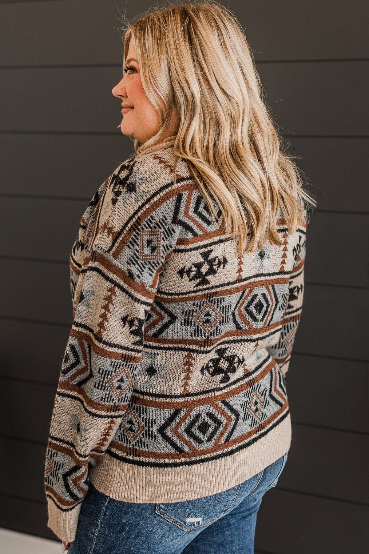 Aztec Sweater: Mocha Multi