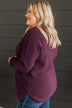 Here Together V-Neck Sweater- Dark Plum