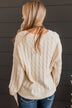 Beyond Cozy Knit Button Cardigan- Cream