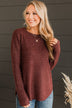 Runway Beauty Knit Sweater- Burgundy