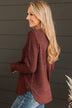 Runway Beauty Knit Sweater- Burgundy