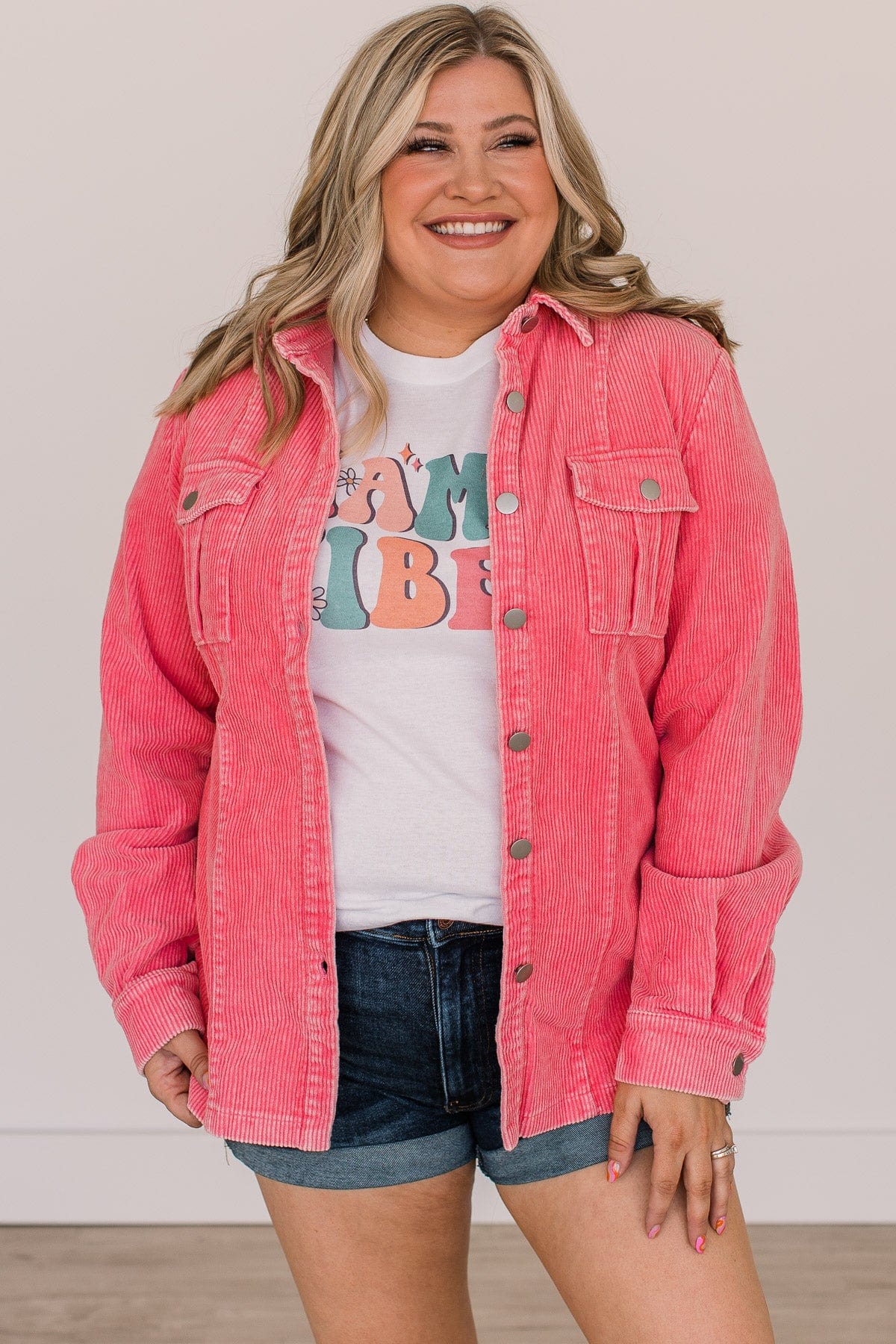 Fun Pink Distressed Denim Jacket - Outerwear