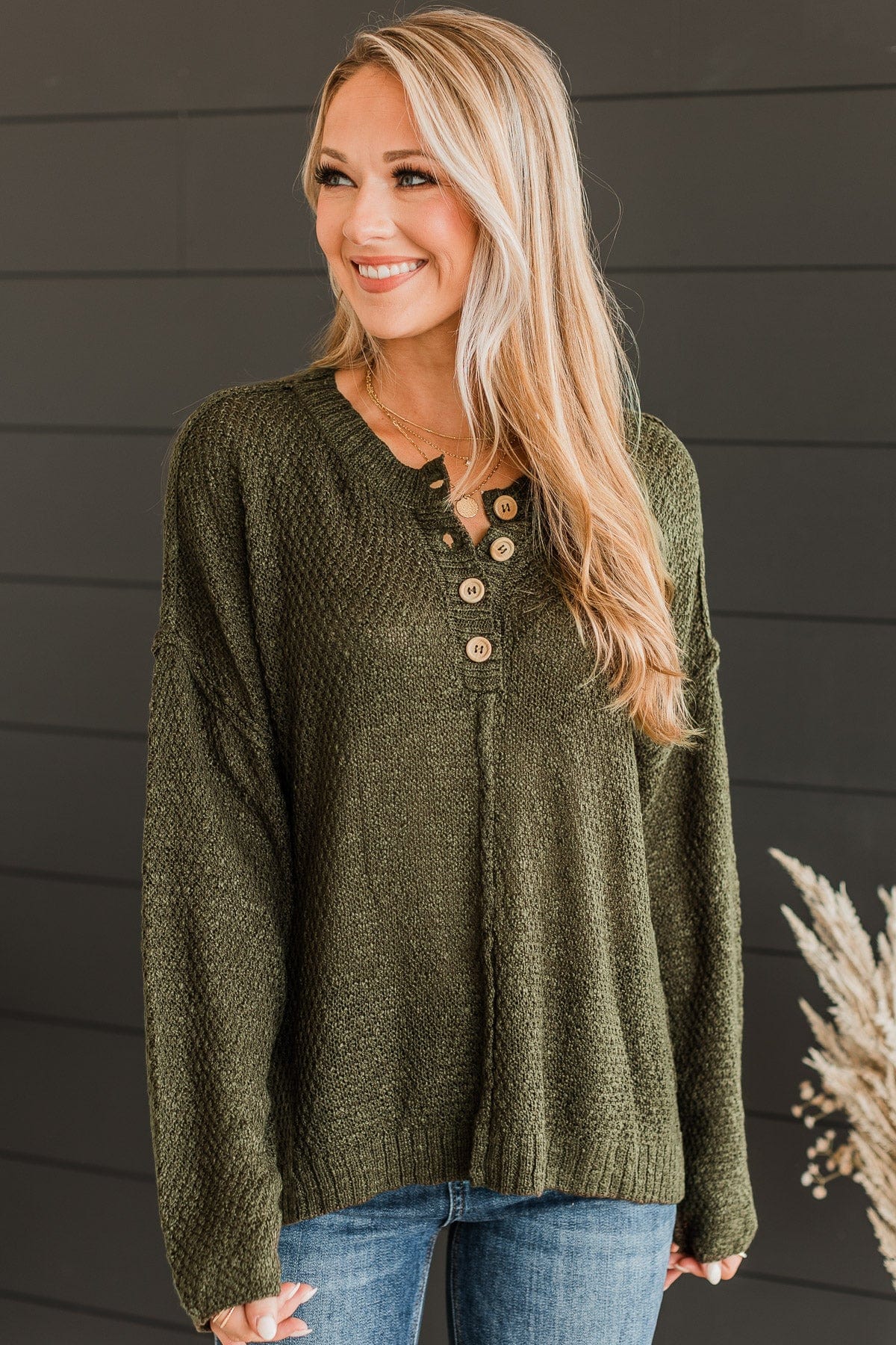 Rebellious Rose Knit Top- Olive – The Pulse Boutique