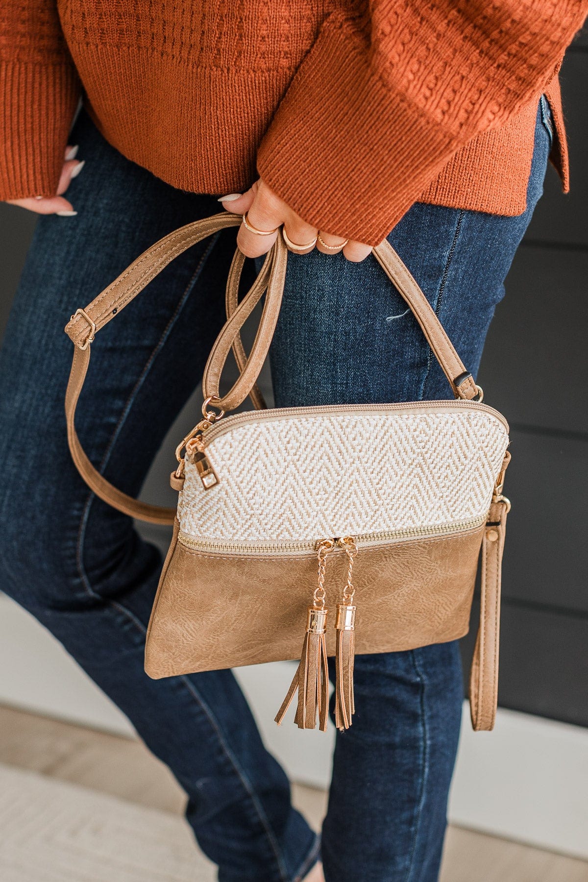 Stitch Detail Crossbody Bag - Tan | Boden AU