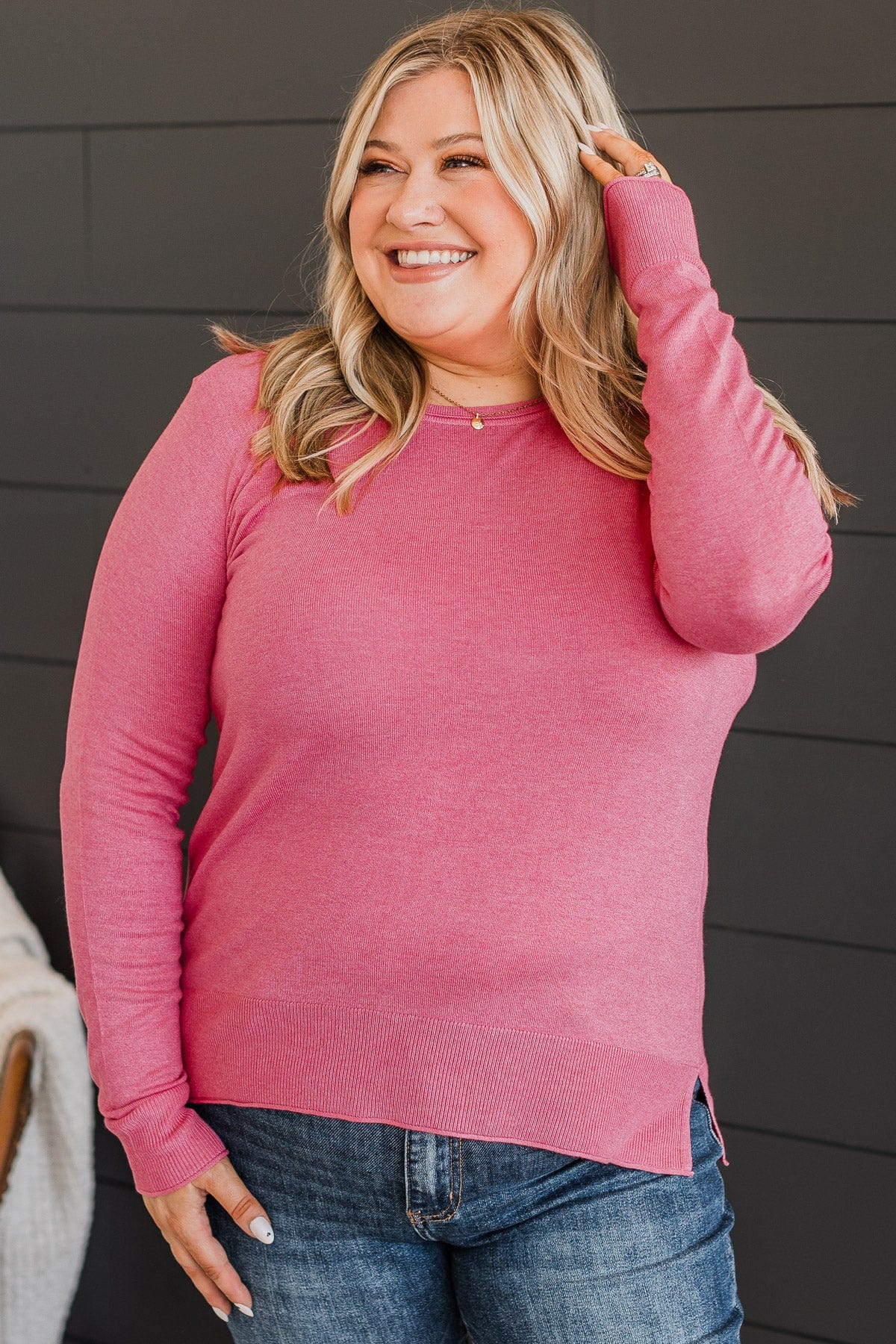 Whatever You Want Knit Sweater Pink The Pulse Boutique