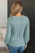 Do It For You Knit Sweater- Dusty Teal