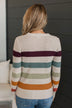 No Hesitations Striped Knit Sweater- Light Taupe