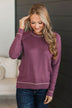 Make You Blush Knit Sweater- Mulberry