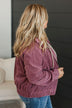 Day In The City Zip Up Jacket- Mulberry