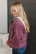 Day In The City Zip Up Jacket- Mulberry