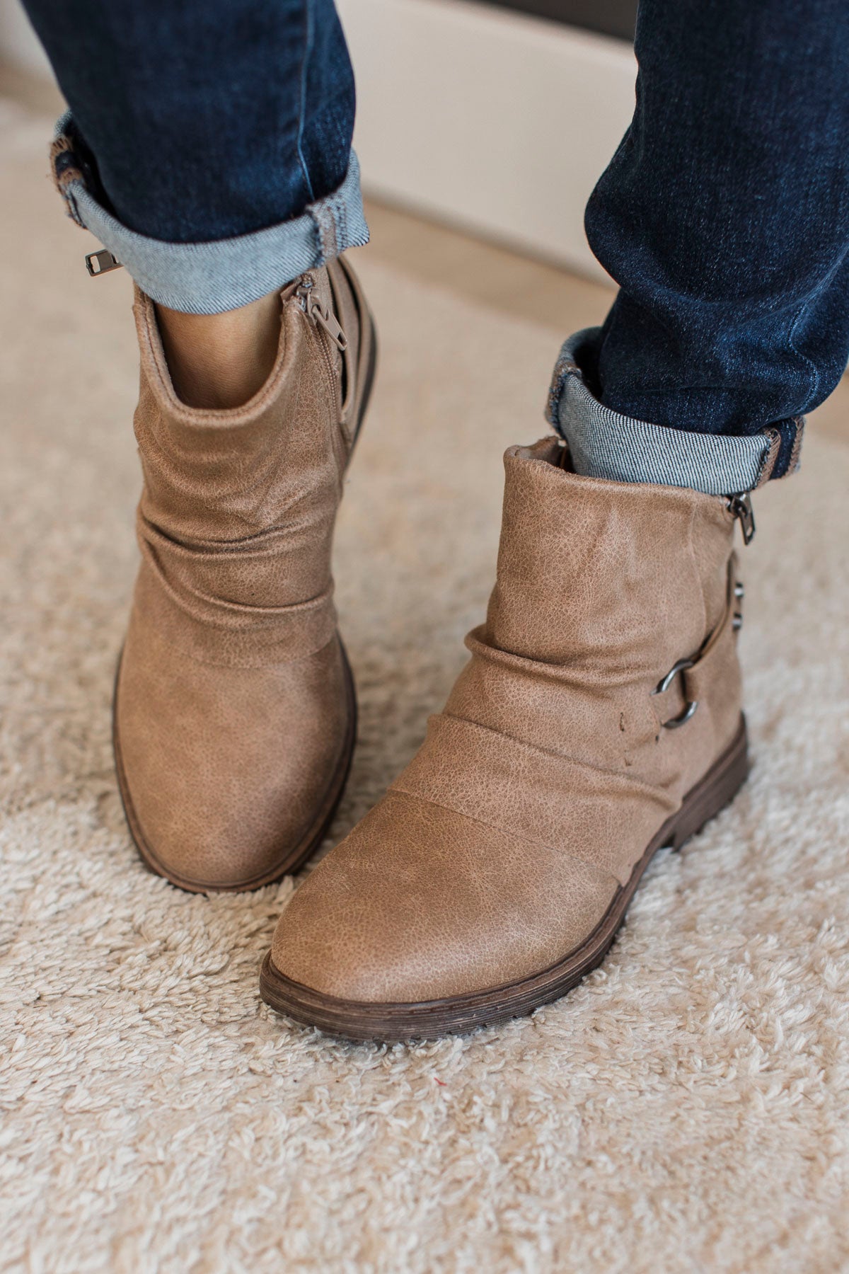 Very G Natasha Booties- Beige