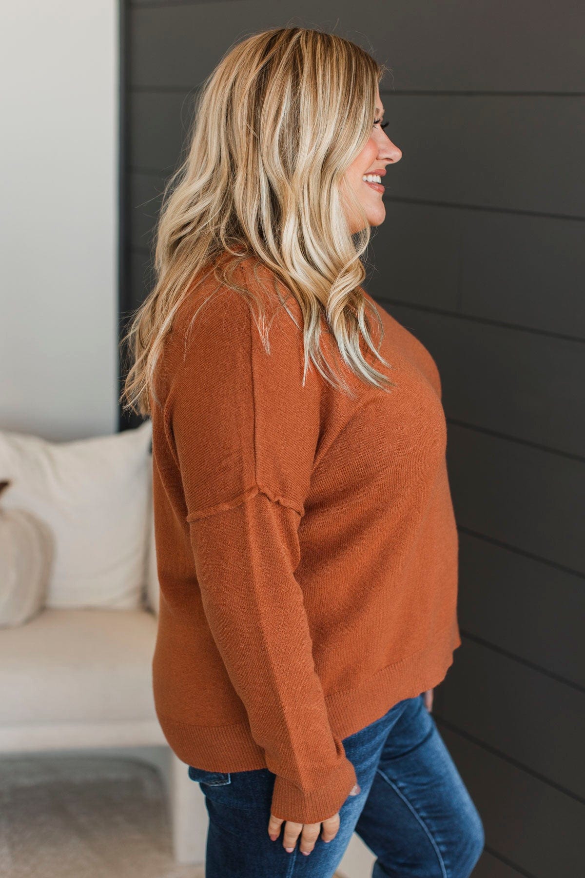 Ahead Of The Times Knit Sweater- Maple