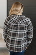 Thread & Supply Give It All Plaid Button Top- Black