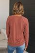 All That I Am Long Sleeve Top- Rust