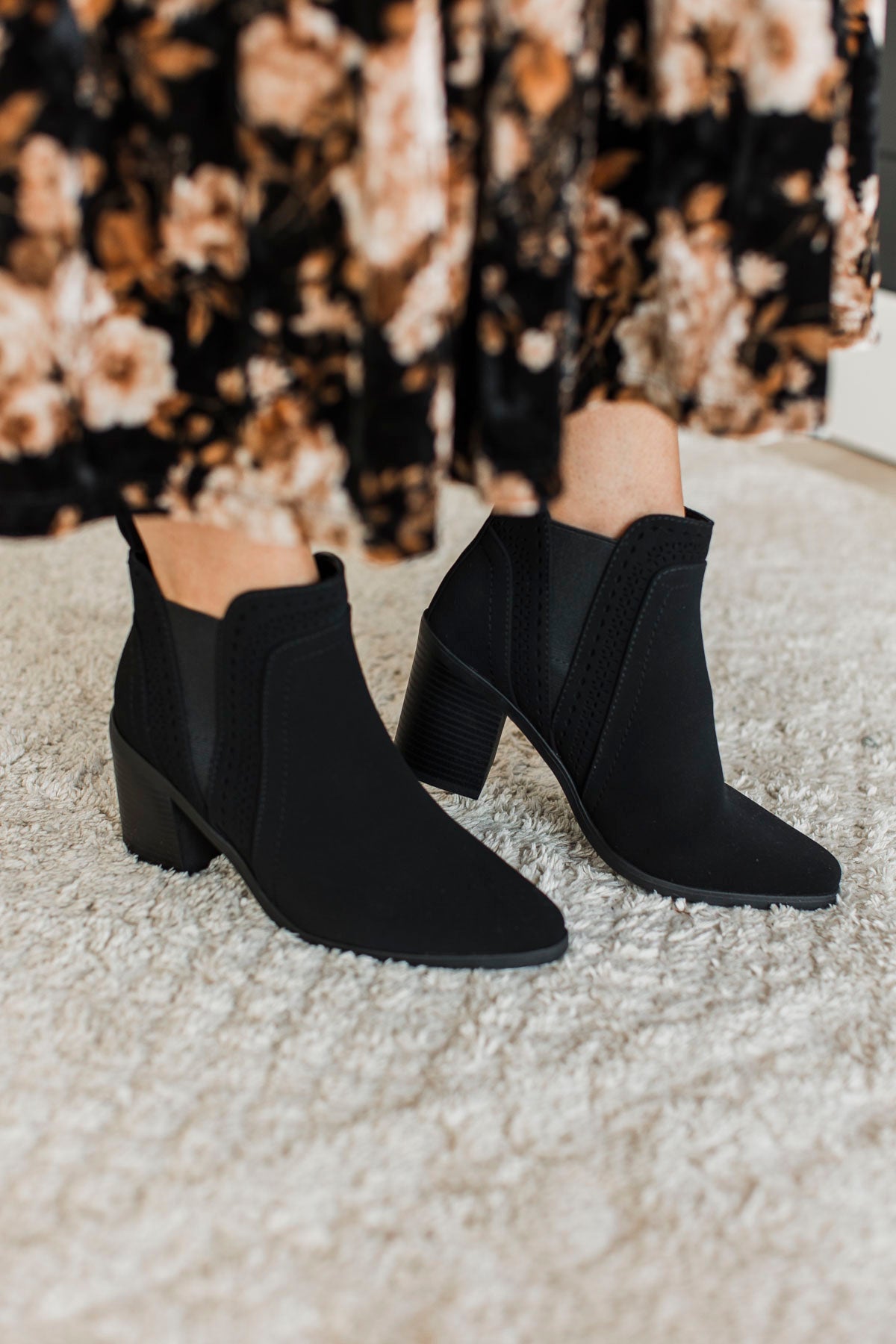 Soda Nickel Booties- Black