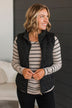 Beyond Comparison Puffer Vest- Black