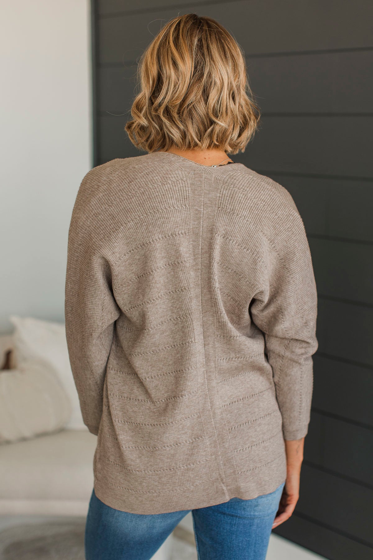 Just You & Me Dolman Sleeve Cardigan- Stone