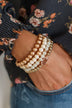 All Smiles Today Beaded Bracelet Set- Gold