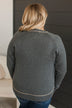 Make You Blush Knit Sweater- Charcoal