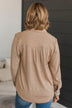 Best Of All Long Sleeve Button Top- Rust