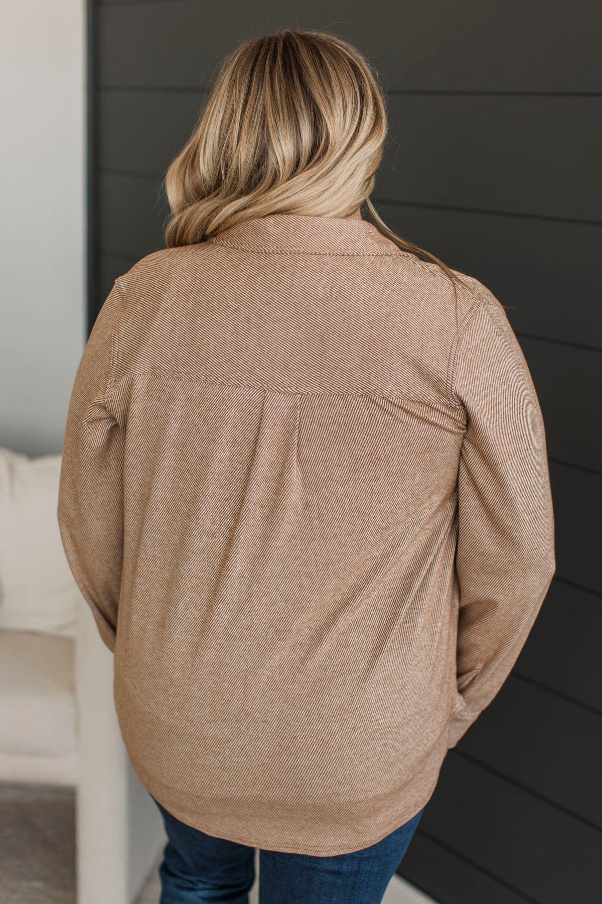 Best Of All Long Sleeve Button Top- Rust