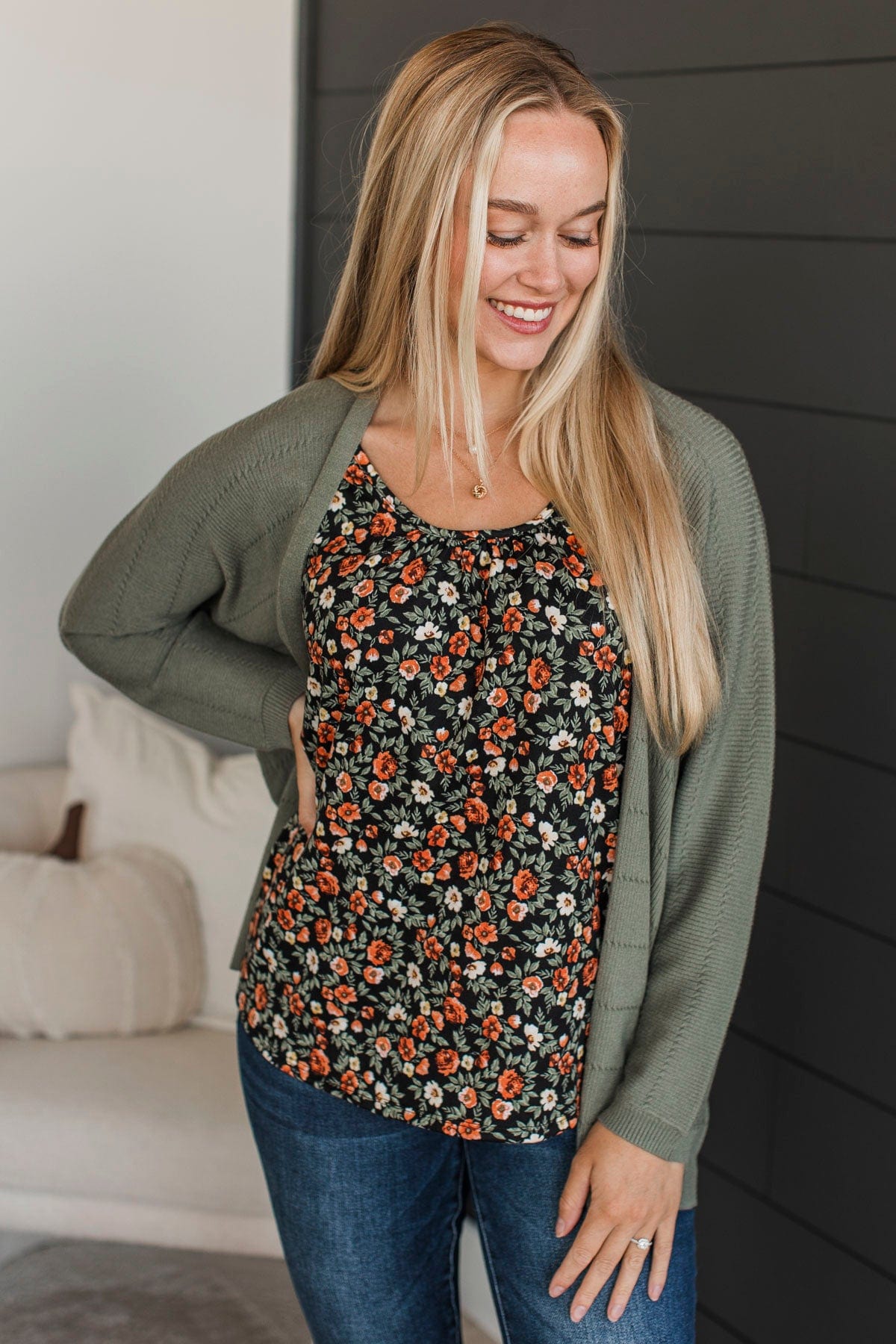 Just You & Me Dolman Sleeve Cardigan- Dusty Sage