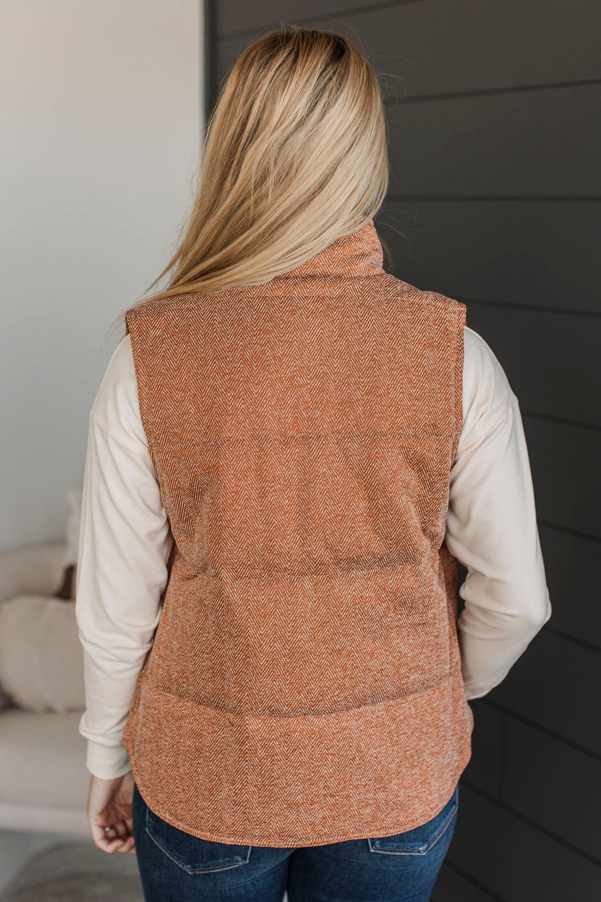 Change Of Tune Puffer Vest- Rust